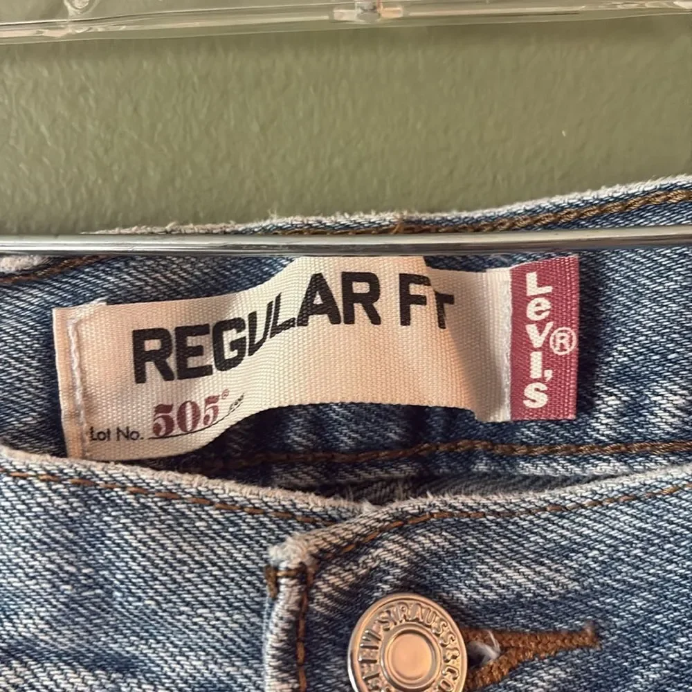 Levi's Regular Fit 505 W 34 L 30 Light Wish Rigid Jeans Men's VTG